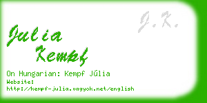 julia kempf business card