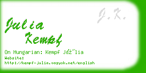 julia kempf business card